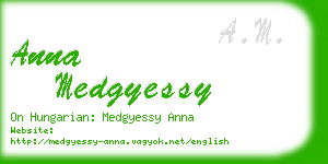 anna medgyessy business card